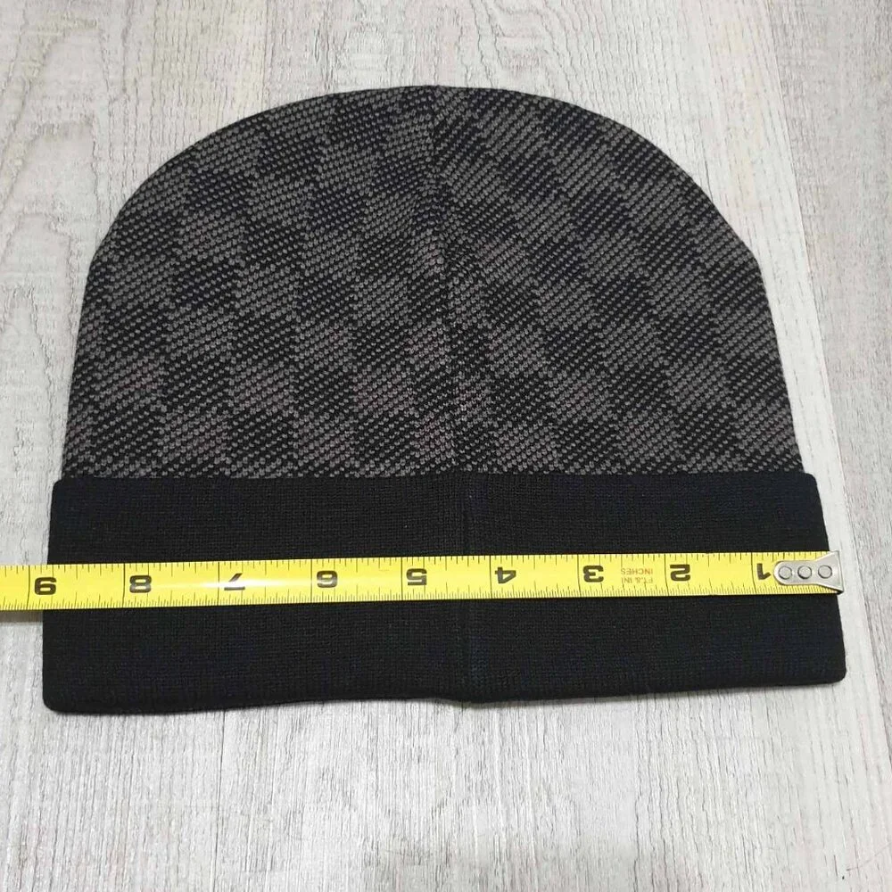 Beanie Hat Skull Cap Navy & Gray Fall Winter Fashion Unisex Casual Accessory